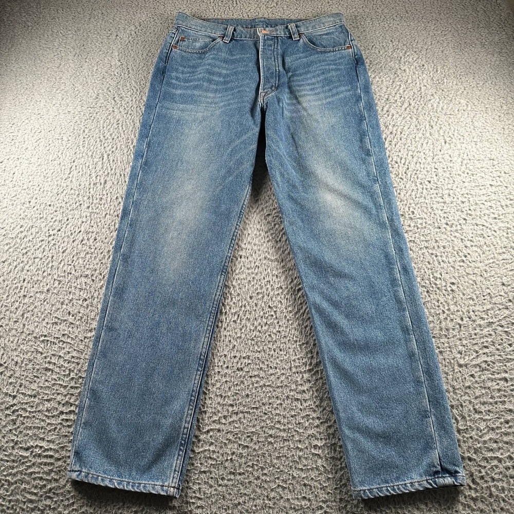Bliss and Mischief Jeans Womens 30 Light Wash Straight Leg Button Fly Cotton USA